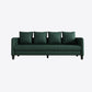 Faux Leather Sofa 78.74" W x 25.19" D x 23.22" H Square Arm Sofa for Living Room Blackish Green Clearhalo 'furn' 'furn_sofas' 'Furniture' 'Living Room Furniture' 'Sofa' 'sofas' 5500416