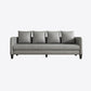 Faux Leather Sofa 78.74" W x 25.19" D x 23.22" H Square Arm Sofa for Living Room Light Gray Clearhalo 'furn' 'furn_sofas' 'Furniture' 'Living Room Furniture' 'Sofa' 'sofas' 5500421