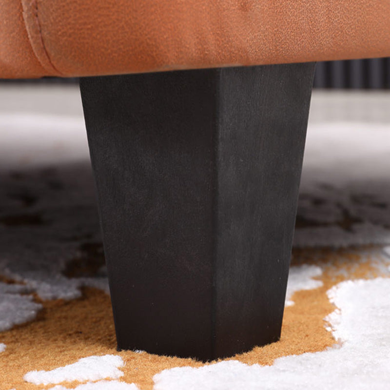 Faux Leather Sofa 78.74" W x 25.19" D x 23.22" H Square Arm Sofa for Living Room Clearhalo 'furn' 'furn_sofas' 'Furniture' 'Living Room Furniture' 'Sofa' 'sofas' 5500422