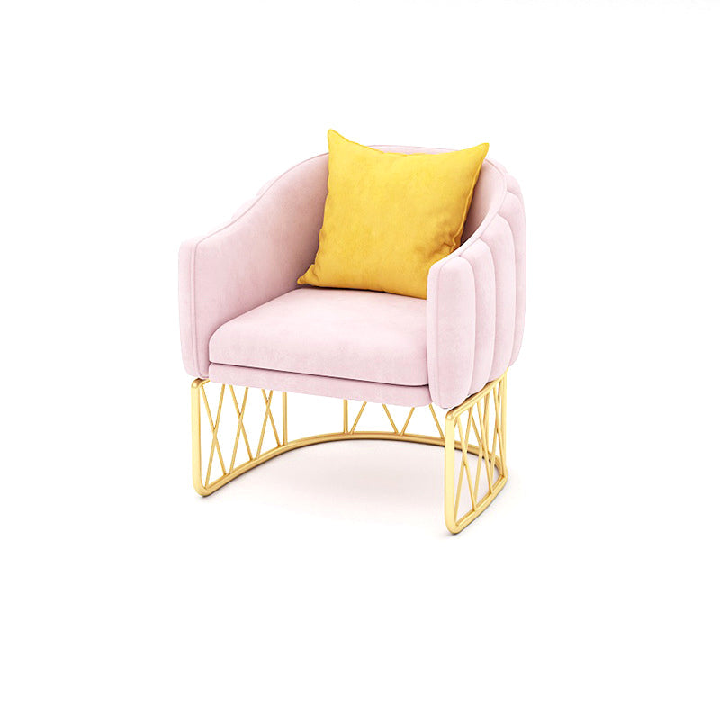 Strakke achterste fluwelen bank met kussens voor appartement 25,59 "breed