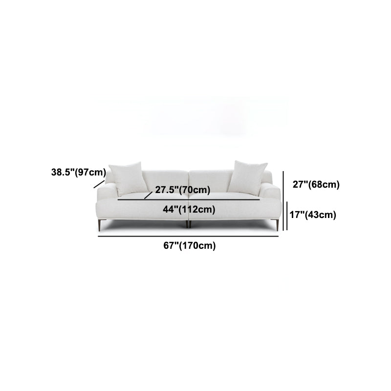 Contemporary Cushions Standard Recessed Arm Sofa  for Living Room
