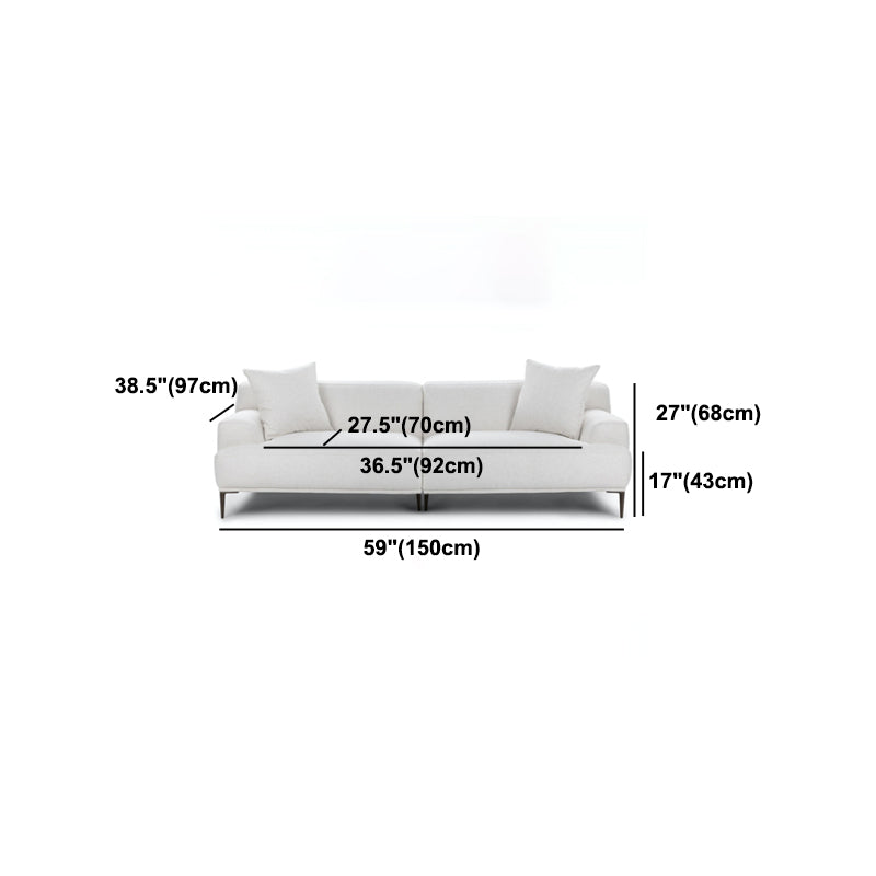 Contemporary Cushions Standard Recessed Arm Sofa  for Living Room