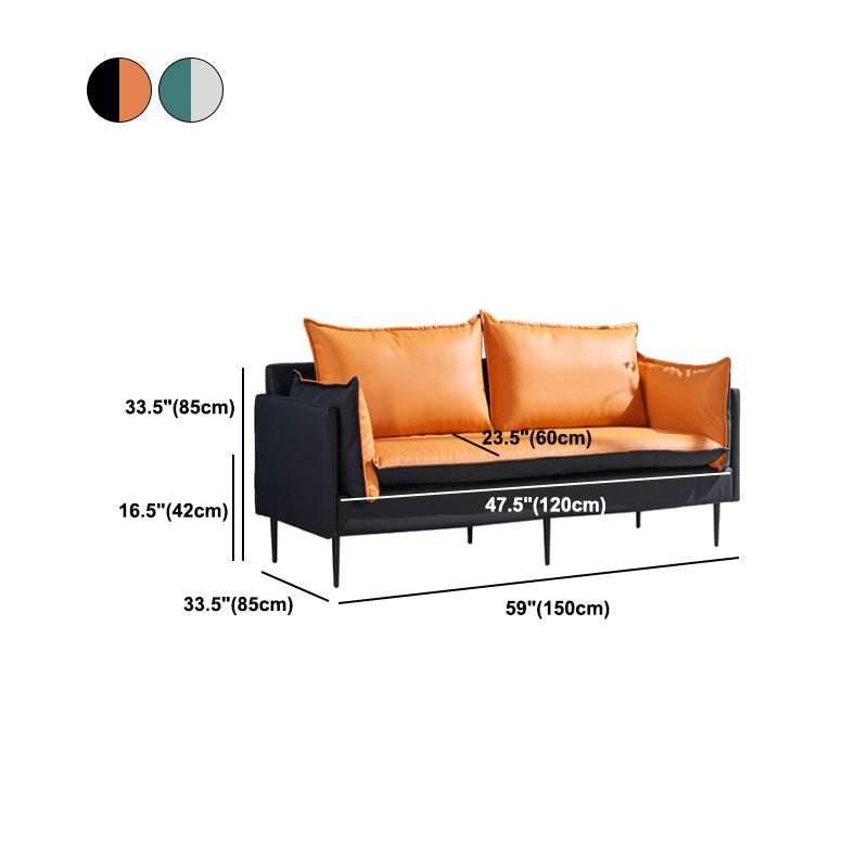 SOFA DI CITTURA FUCCHIO 33,46 "D X 33.46" di divano a braccio quadrato per soggiorno