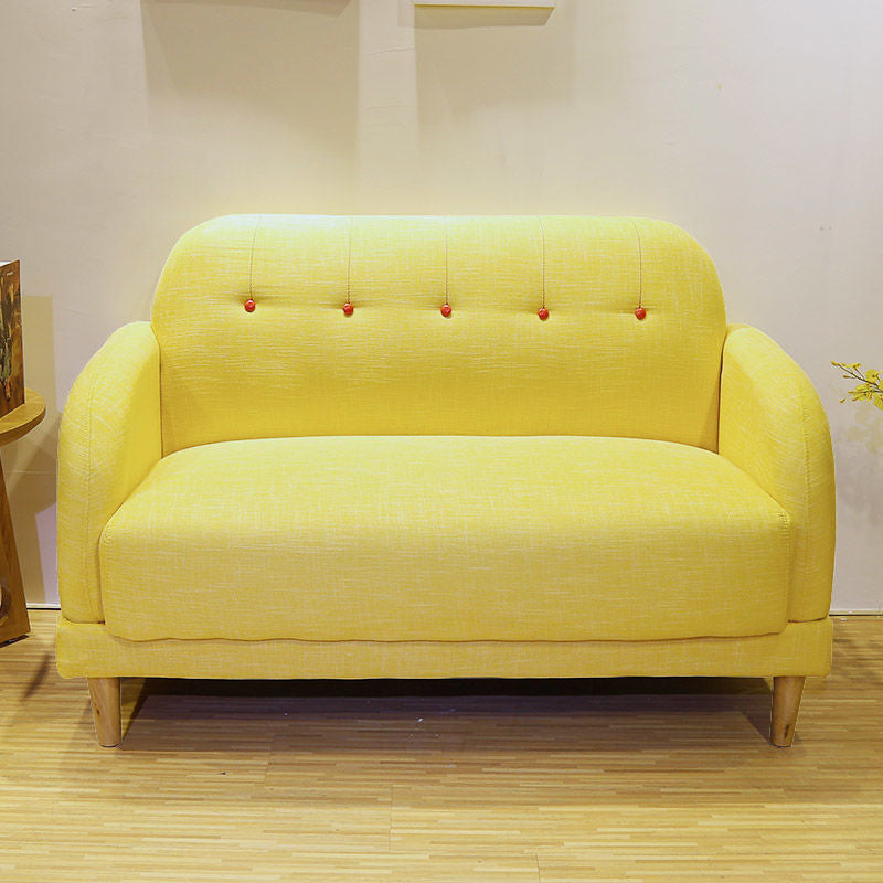 現代の房状のスプリットバックスタンダードスクエアアームリビングルームソファ