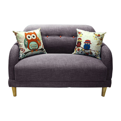 現代の房状のスプリットバックスタンダードスクエアアームリビングルームソファ