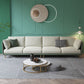 Contemporary Standard Sofa Set Square Arm Faux Leather Settee Couch 110"L x 33"W x 33"H Spring&Foam Clearhalo 'furn' 'furn_sofas' 'Furniture' 'Living Room Furniture' 'Sofa' 'sofas' 5500559