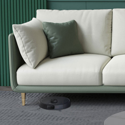 Contemporary Standard Sofa Set Square Arm Faux Leather Settee Couch Clearhalo 'furn' 'furn_sofas' 'Furniture' 'Living Room Furniture' 'Sofa' 'sofas' 5500561