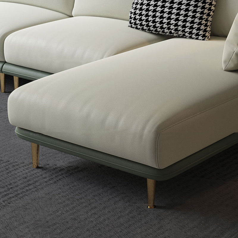 Contemporary Standard Sofa Set Square Arm Faux Leather Settee Couch Clearhalo 'furn' 'furn_sofas' 'Furniture' 'Living Room Furniture' 'Sofa' 'sofas' 5500564