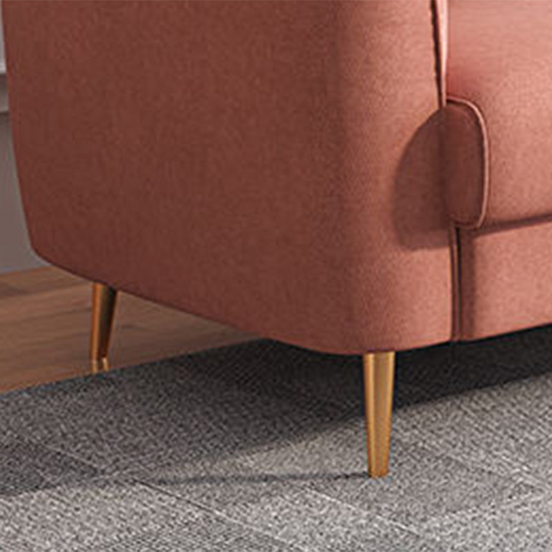 29,53 "divano rivestimento rosa H con cuscino cucito indietro per soggiorno