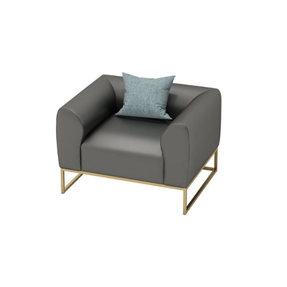 Divano a cornice dorata con cuscino posteriore e braccio di smoking per l'appartamento