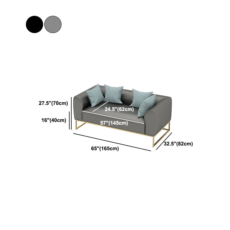 Divano a cornice dorata con cuscino posteriore e braccio di smoking per l'appartamento