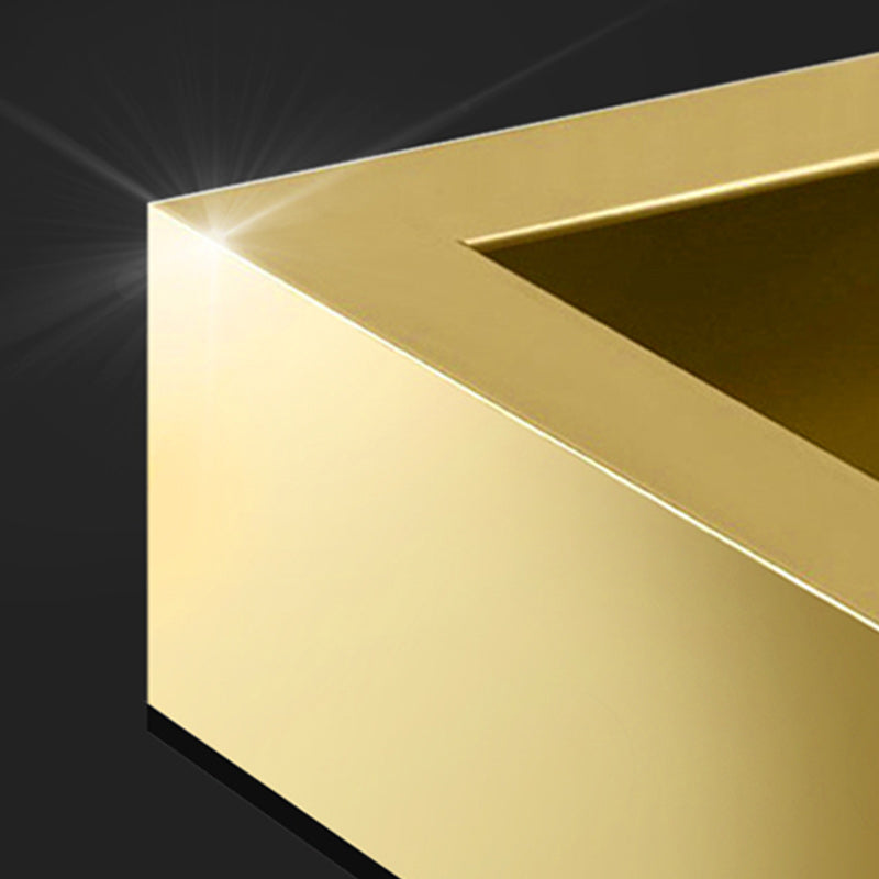 Golden Frame Pillow Back Sofa with Pillow Top Arm for Apartment