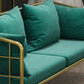 Golden Frame Pillow Back Sofa with Pillow Top Arm for Apartment