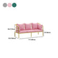 Golden Frame Pillow Back Sofa with Pillow Top Arm for Apartment