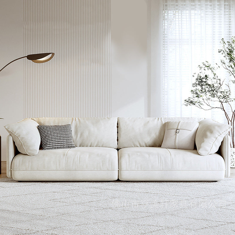 Moderne beige kussen achterbank met kussen bovenarm voor woonkamer