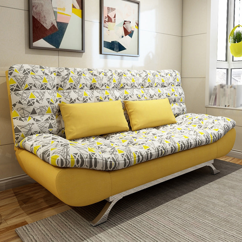 Eigentijdse faux leer en katoenen blend cabriolet sofa bed