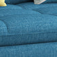 Eigentijdse faux leer en katoenen blend cabriolet sofa bed