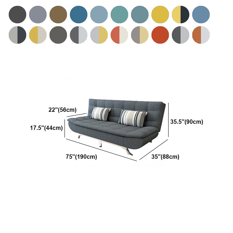 Eigentijdse faux leer en katoenen blend cabriolet sofa bed