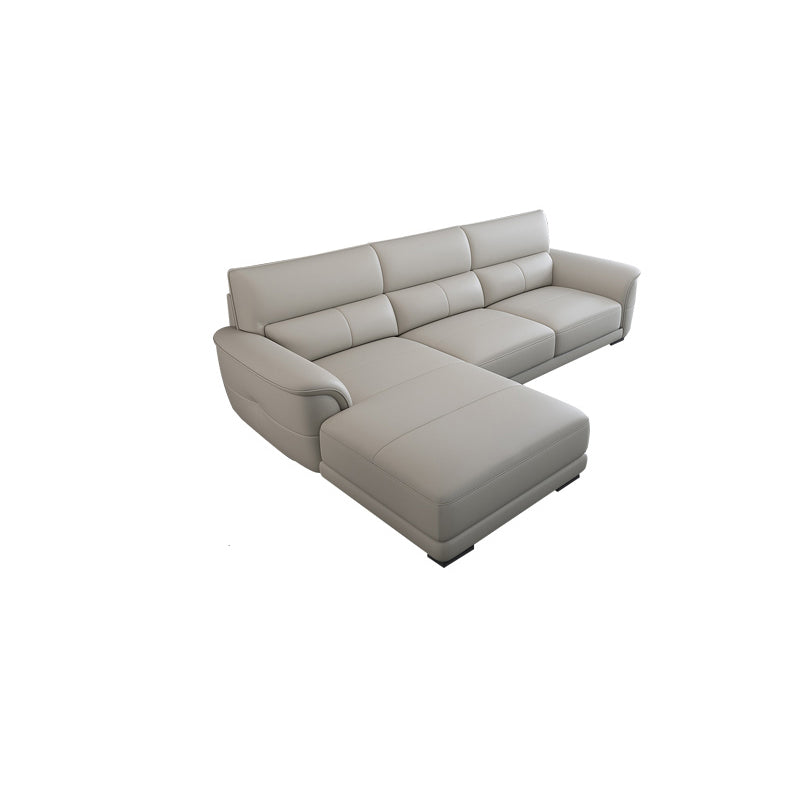 Canapé-lit en cuir de style nordique avec un amortit à accoudoir inversé