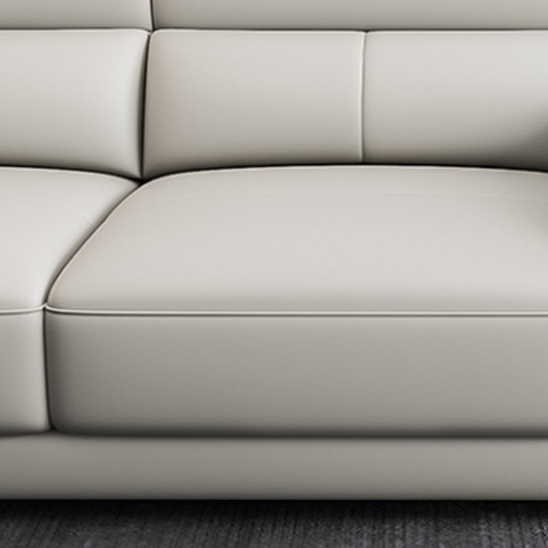 Canapé-lit en cuir de style nordique avec un amortit à accoudoir inversé