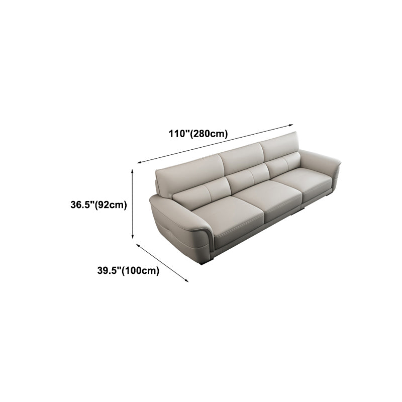 Canapé-lit en cuir de style nordique avec un amortit à accoudoir inversé