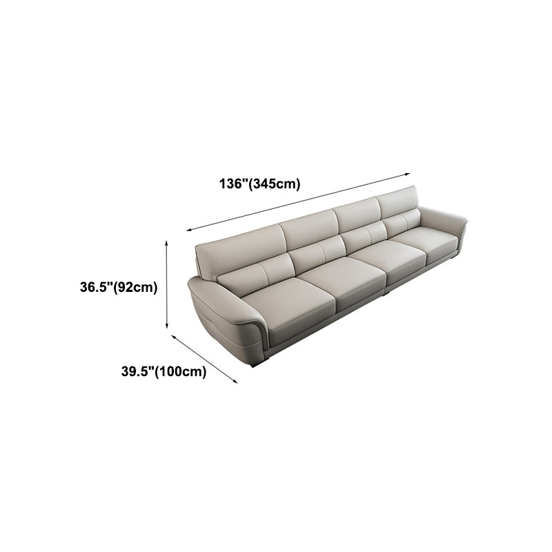 Canapé-lit en cuir de style nordique avec un amortit à accoudoir inversé