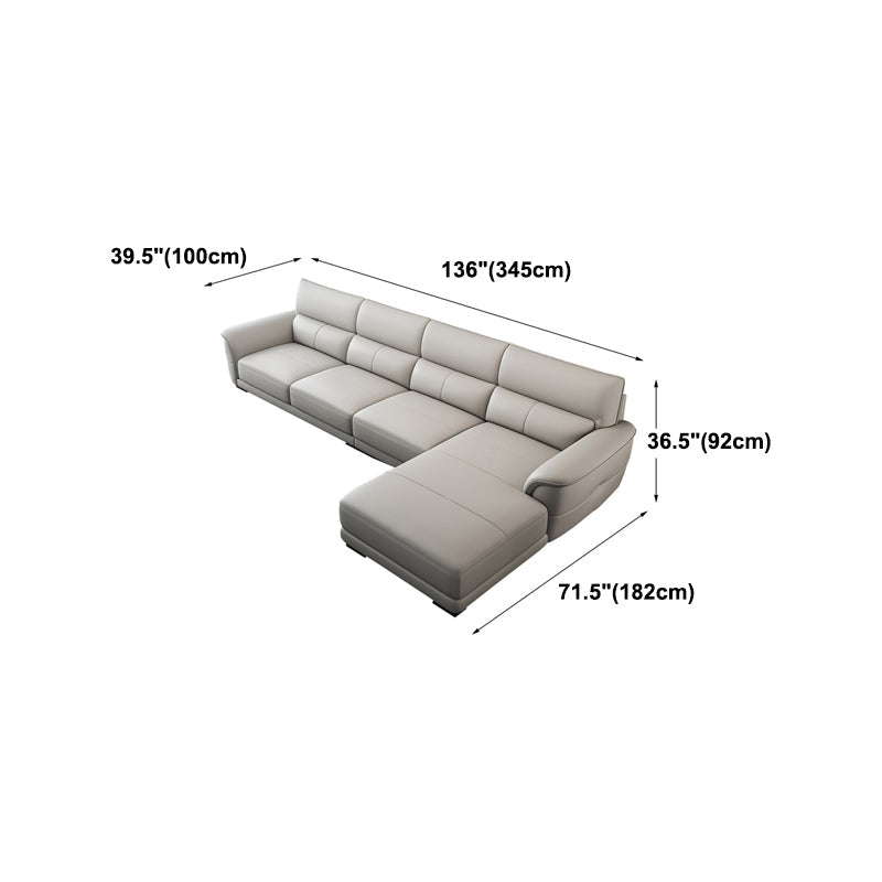 Canapé-lit en cuir de style nordique avec un amortit à accoudoir inversé