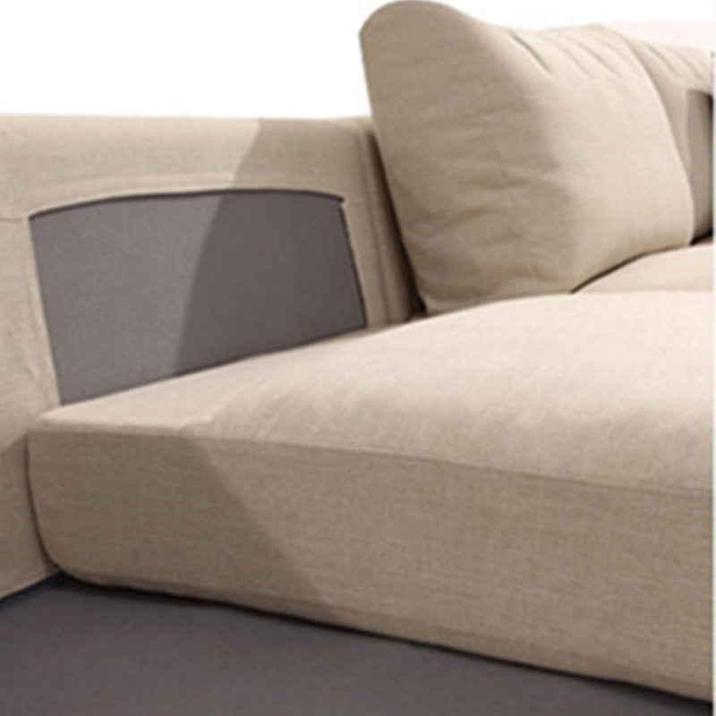 Sofá estacionaria moderna de algodón 4 asientos Sofá y chaise