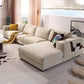 Sofá estacionaria moderna de algodón 4 asientos Sofá y chaise