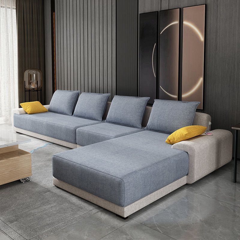 Round Armrest Cushioned Back Cotton Sofa Bed Sponge/latex Padded Sofa