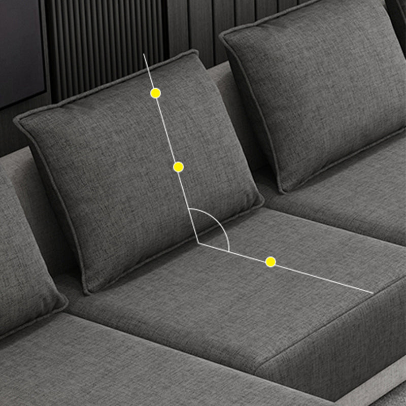 Round Armrest Cushioned Back Cotton Sofa Bed Sponge/latex Padded Sofa