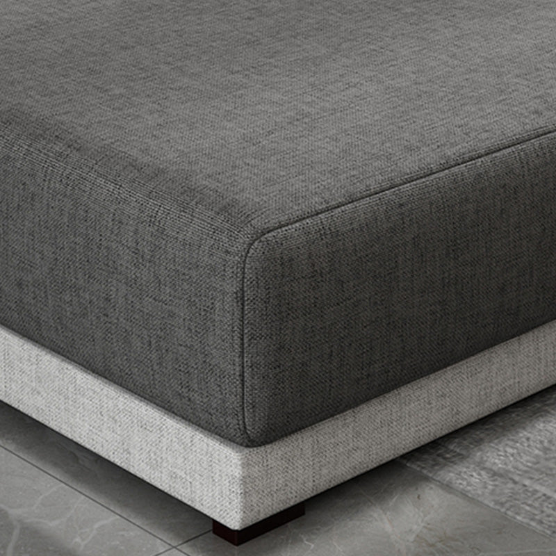 Round Armrest Cushioned Back Cotton Sofa Bed Sponge/latex Padded Sofa