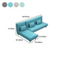 30.7"H Blue/ Grey / Green Linen Armless Sofa Bed& Chaise for Living Room