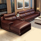 Built-in Armrest Cushioning Backrest Leather SofaSponge Cushion Filling Sofa Bed