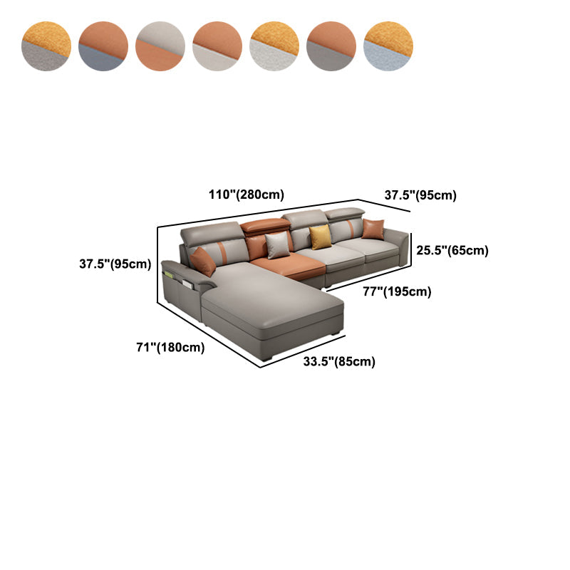 37,4 "H HEAUT-OREIL 4 places Bran Top Bras en faux cuir et chaise pour le salon