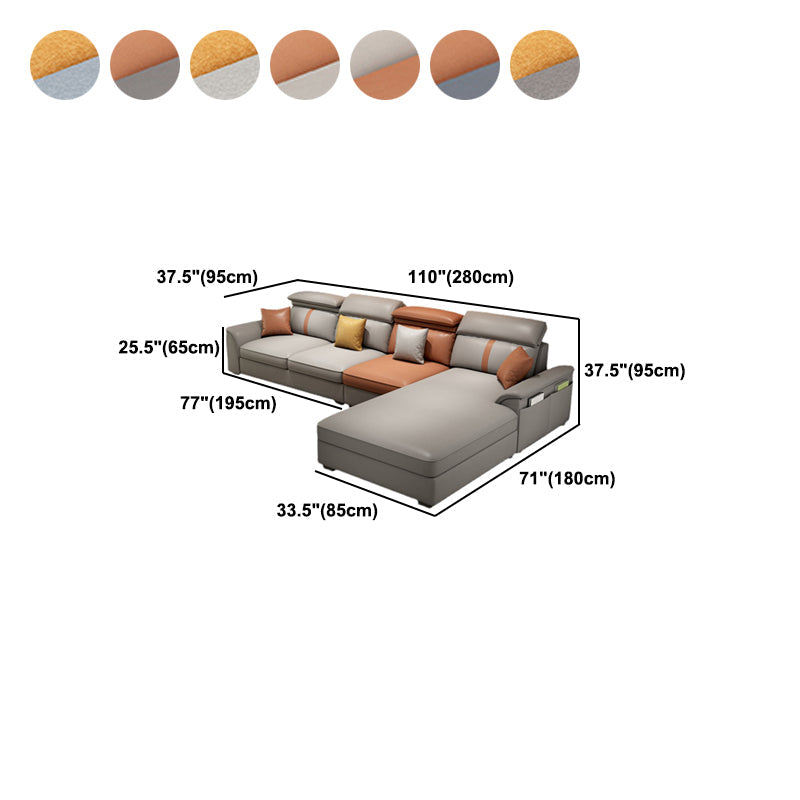 37,4 "H HEAUT-OREIL 4 places Bran Top Bras en faux cuir et chaise pour le salon