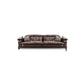 Modern Style Sofa Bed Imitation Leather Material Grey/khaki/coffee Feather Padded Sofa 79"L x 39"W x 36"H Coffee Horizontal Clearhalo 'furn' 'furn_sectionals' 'Furniture' 'Living Room Furniture' 'Sectionals' 5500947