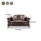 Modern Style Sofa Bed Imitation Leather Material Grey/khaki/coffee Feather Padded Sofa Clearhalo 'furn' 'furn_sectionals' 'Furniture' 'Living Room Furniture' 'Sectionals' 5500961