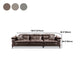 Modern Style Sofa Bed Imitation Leather Material Grey/khaki/coffee Feather Padded Sofa Clearhalo 'furn' 'furn_sectionals' 'Furniture' 'Living Room Furniture' 'Sectionals' 5500962