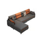 Embedded Armrest Pillow Back Imitation Leather Sofa Bed Sponge/latex Seat Filling Sofa