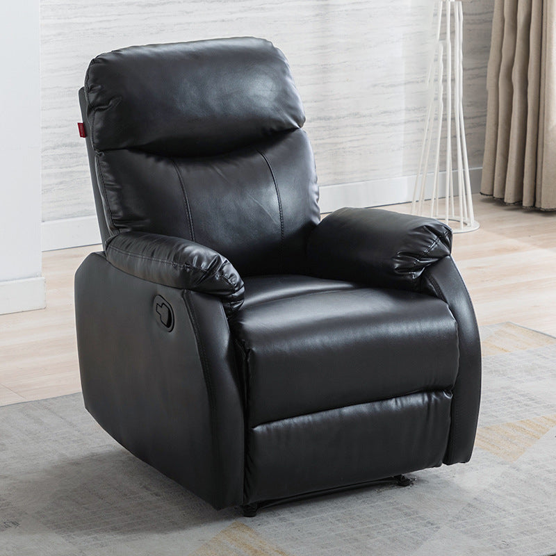 Convertible Chair 31.10" L x 36.22" W x 40.94" H Adjustable Pillow Top Arms Chair Black PU（Polyurethane） Clearhalo 'Accent Chairs' 'accent_chairs' 'Chairs & Seating' 'furn' 'furn_accent_chairs' 'Furniture' 'Living Room Furniture' 5501027