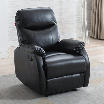 Convertible Chair 31.10" L x 36.22" W x 40.94" H Adjustable Pillow Top Arms Chair Black PU（Polyurethane） Clearhalo 'Accent Chairs' 'accent_chairs' 'Chairs & Seating' 'furn' 'furn_accent_chairs' 'Furniture' 'Living Room Furniture' 5501027