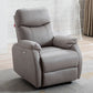 Convertible Chair 31.10" L x 36.22" W x 40.94" H Adjustable Pillow Top Arms Chair Cream Gray Faux Leather Clearhalo 'Accent Chairs' 'accent_chairs' 'Chairs & Seating' 'furn' 'furn_accent_chairs' 'Furniture' 'Living Room Furniture' 5501031