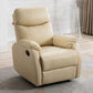 Convertible Chair 31.10" L x 36.22" W x 40.94" H Adjustable Pillow Top Arms Chair Off-White PU（Polyurethane） Clearhalo 'Accent Chairs' 'accent_chairs' 'Chairs & Seating' 'furn' 'furn_accent_chairs' 'Furniture' 'Living Room Furniture' 5501035