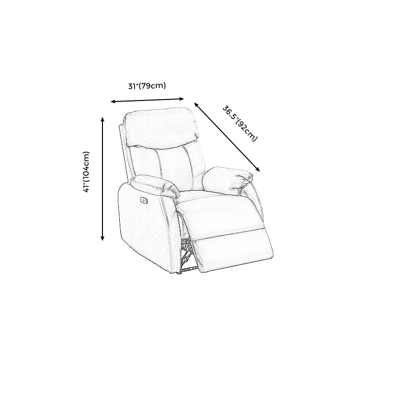 Convertible Chair 31.10" L x 36.22" W x 40.94" H Adjustable Pillow Top Arms Chair Clearhalo 'Accent Chairs' 'accent_chairs' 'Chairs & Seating' 'furn' 'furn_accent_chairs' 'Furniture' 'Living Room Furniture' 5501036