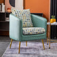 Arms Included Chair 26.7" L x 27.9" W x 29.5" H Chair for Living Room Blue Houndstooth Clearhalo 'Accent Chairs' 'accent_chairs' 'Chairs & Seating' 'furn' 'furn_accent_chairs' 'Furniture' 'Living Room Furniture' 5501103