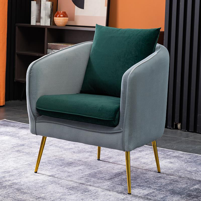 Arms Included Chair 26.7" L x 27.9" W x 29.5" H Chair for Living Room Gray Green Clearhalo 'Accent Chairs' 'accent_chairs' 'Chairs & Seating' 'furn' 'furn_accent_chairs' 'Furniture' 'Living Room Furniture' 5501104