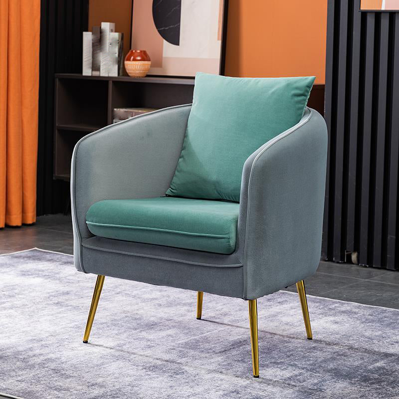 Arms Included Chair 26.7" L x 27.9" W x 29.5" H Chair for Living Room Gray Blue Clearhalo 'Accent Chairs' 'accent_chairs' 'Chairs & Seating' 'furn' 'furn_accent_chairs' 'Furniture' 'Living Room Furniture' 5501105