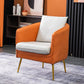Arms Included Chair 26.7" L x 27.9" W x 29.5" H Chair for Living Room Tangerine White Clearhalo 'Accent Chairs' 'accent_chairs' 'Chairs & Seating' 'furn' 'furn_accent_chairs' 'Furniture' 'Living Room Furniture' 5501106