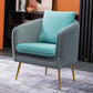 Arms Included Chair 26.7" L x 27.9" W x 29.5" H Chair for Living Room Blue Grey Clearhalo 'Accent Chairs' 'accent_chairs' 'Chairs & Seating' 'furn' 'furn_accent_chairs' 'Furniture' 'Living Room Furniture' 5501107